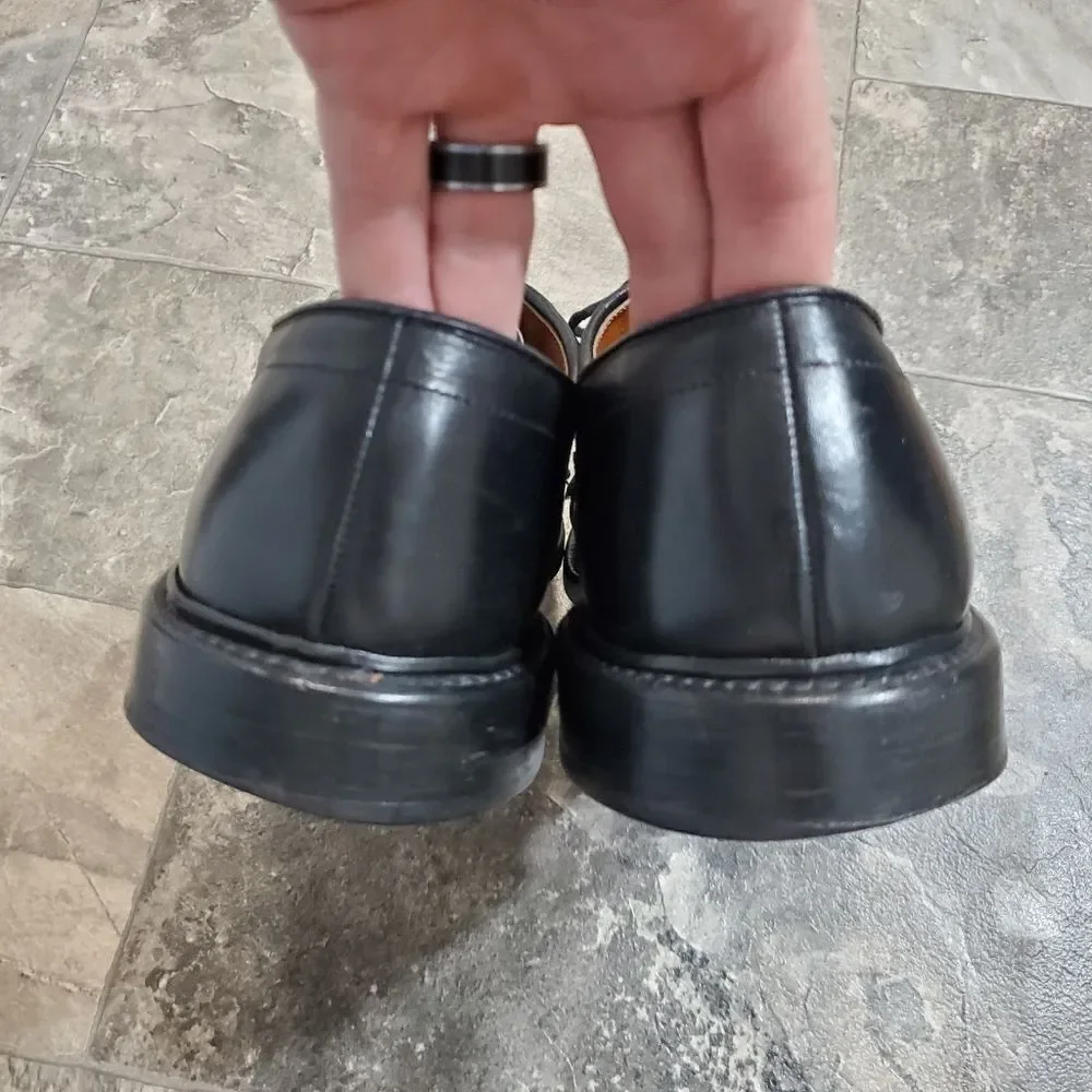 Allen Edmonds‎ Hillcrest Black Leather Bicycle Toe Derby Oxford Dress Shoe 11.5
